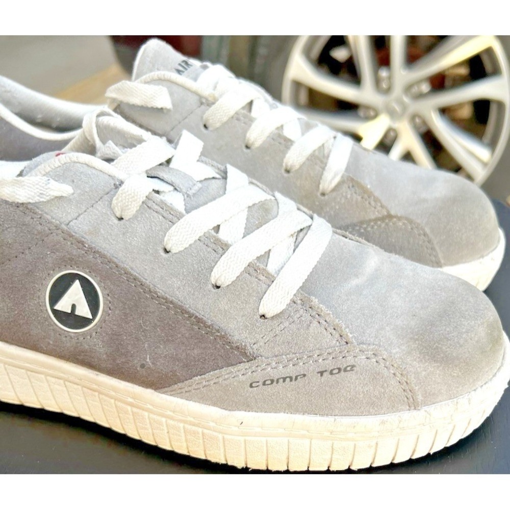 Airwalk Grey Suede Camino Composite Toe Work Skate Casual Shoes Women's 9 (Wide) - Picture 6 of 11